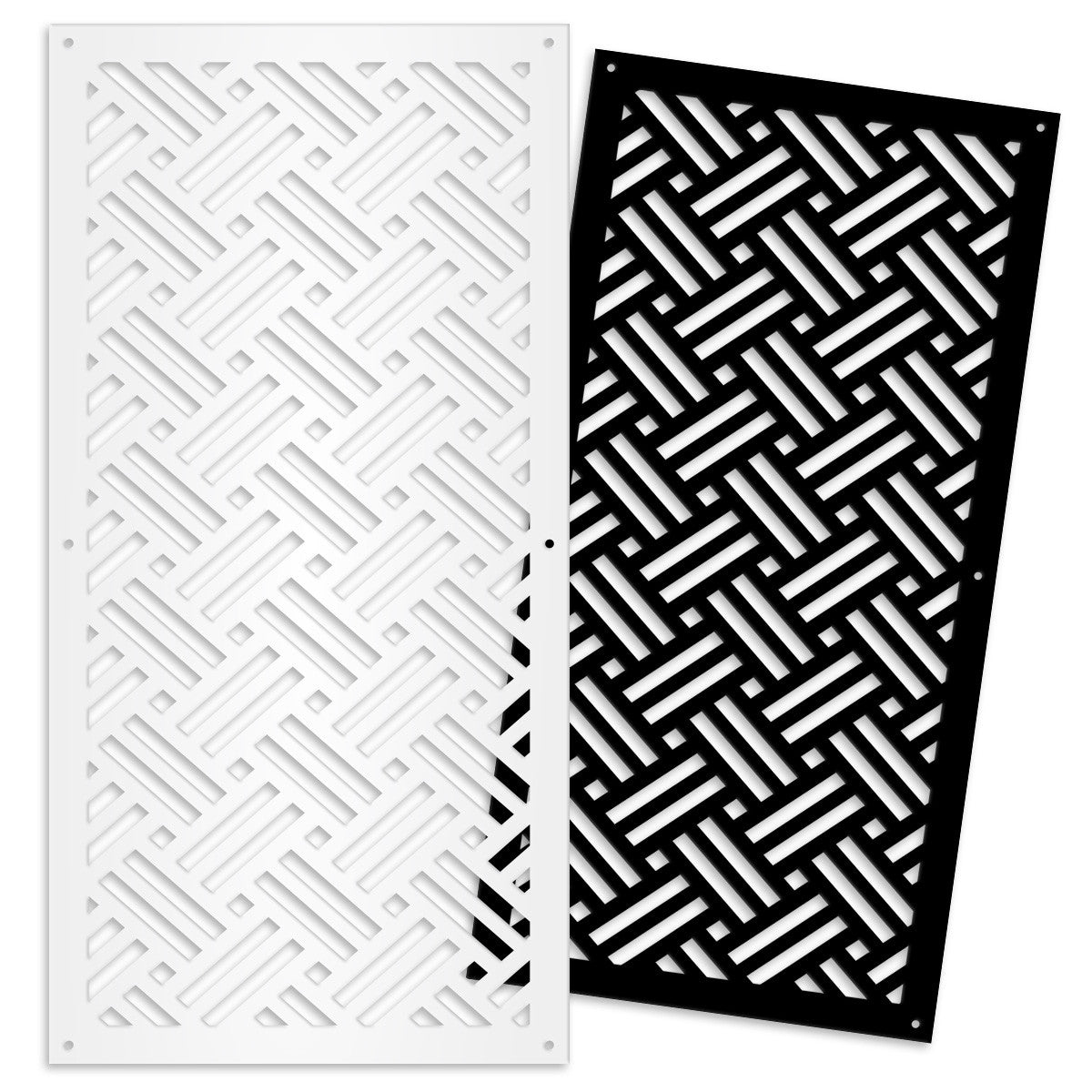 FILOTTO - Pannello in PVC traforato - Parasole Colore: nero, Misura: 47x94 cm