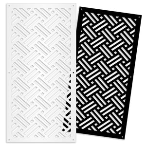 FILOTTO - Pannello in PVC traforato - Parasole Misura: 73x148 cm, Colore: bianco