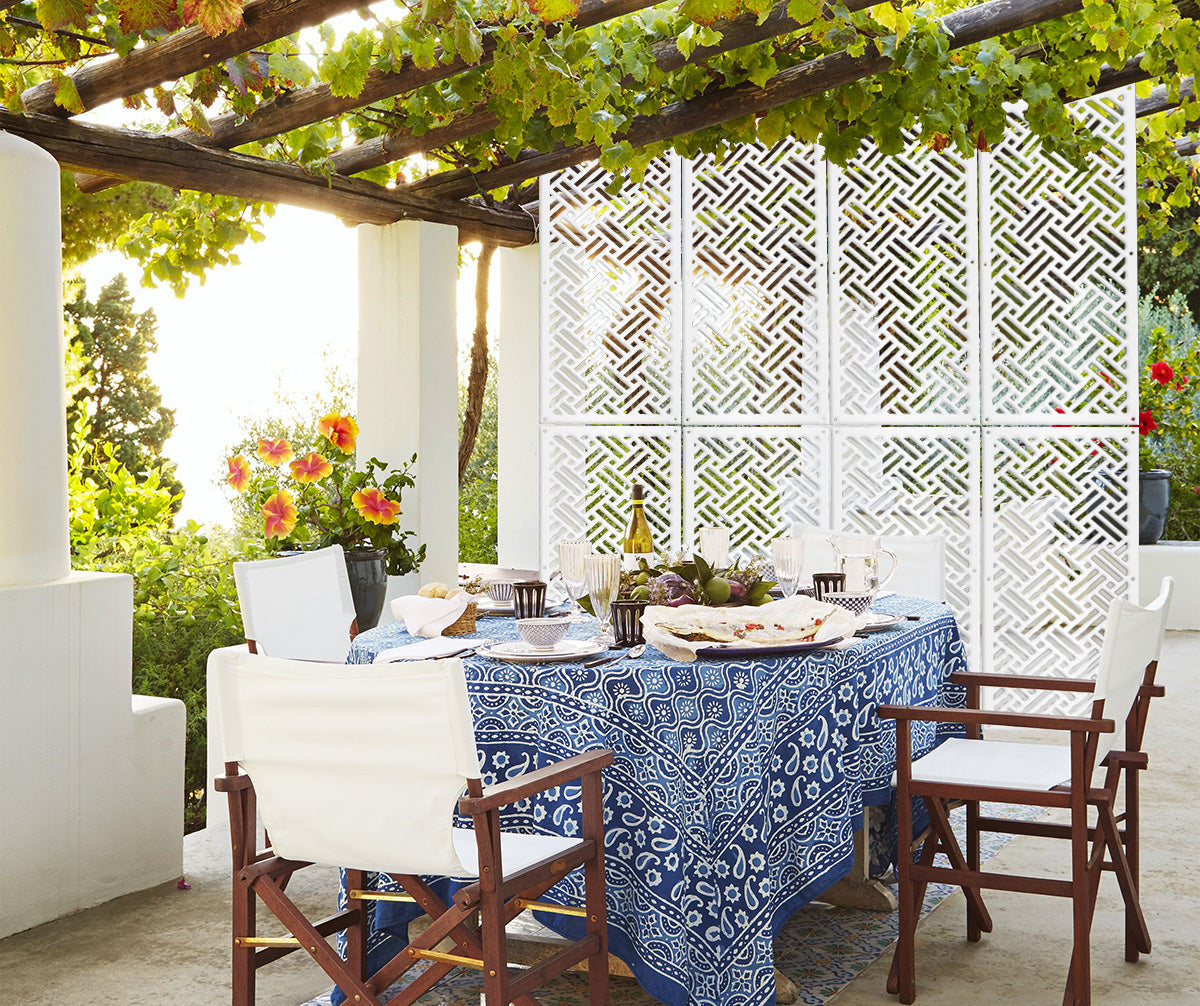 FILOTTO - Pannello in PVC traforato - Parasole Misura: 73x148 cm, Colore: bianco