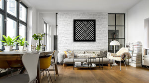 FILOTTO - Pannello in PVC traforato - Parasole Colore: nero, Misura: 98x98 cm