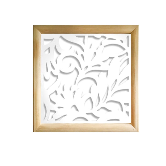 FIORI - Moduli Decorativi in Legno e PVC Misura: 98x98 cm, Colore: bianco