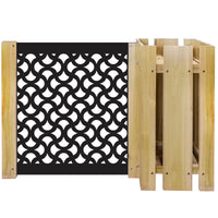 FIORIERA-WOOD COMPOSIZIONE - Porta vasi con divisorio staccionata modulabile - 150x100cm - in Legno e PVC Modello: Drops