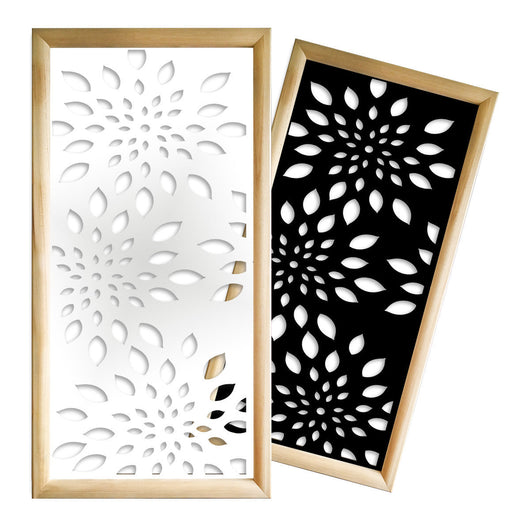 FIREWORKS - Moduli Decorativi in Legno e PVC Colore: nero, Misura: 47x94 cm