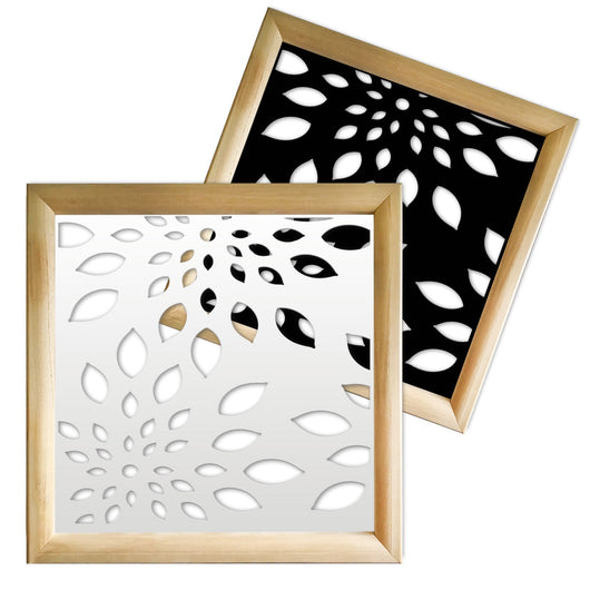 FIREWORKS - Moduli Decorativi in Legno e PVC Misura: 98x98 cm, Colore: nero