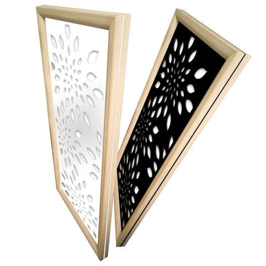 FIREWORKS - Moduli Decorativi in Legno e PVC Colore: nero, Misura: 47x94 cm