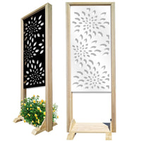 FIREWORKS - Separè - Paravento modulabile - 70x190cm - in Legno e PVC Colore: nero