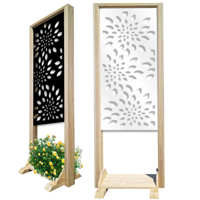 FIREWORKS - Separè - Paravento modulabile - 70x190cm - in Legno e PVC Colore: nero