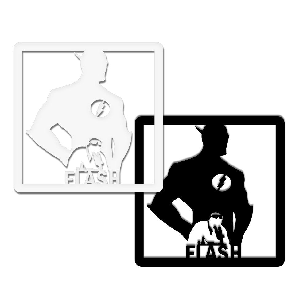 FLASH- Quadro moderno in pvc solido 48 x 48cm Colore: nero