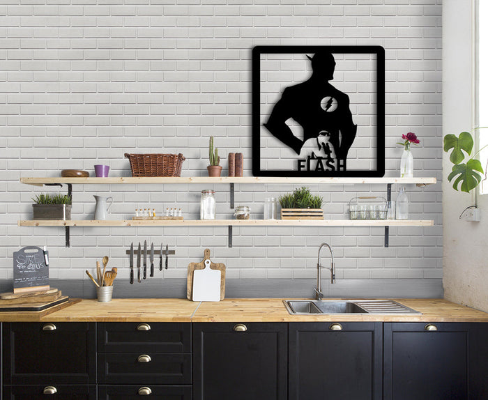 FLASH- Quadro moderno in pvc solido 48 x 48cm Colore: nero