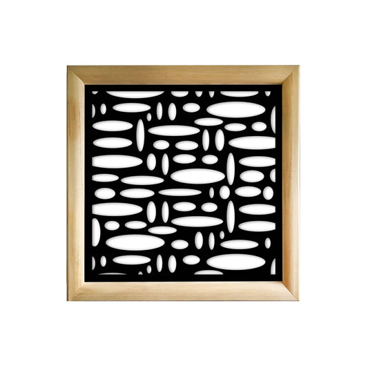 FLASHPOINT - Moduli Decorativi in Legno e PVC Misura: 48x48 cm, Colore: nero