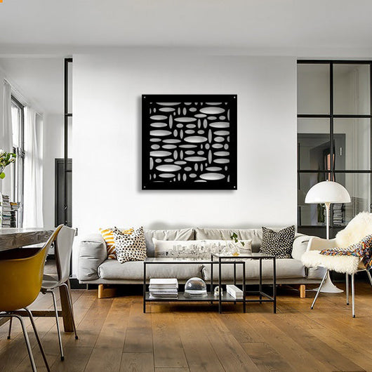 FLASHPOINT - Pannello in PVC traforato - Parasole Colore: nero, Misura: 98x98 cm