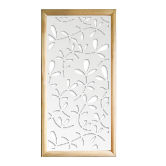 FLOREUS - Moduli Decorativi in Legno e PVC Misura: 73x148 cm, Colore: bianco