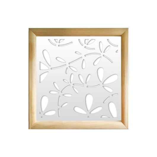 FLOREUS - Moduli Decorativi in Legno e PVC Misura: 98x98 cm, Colore: bianco