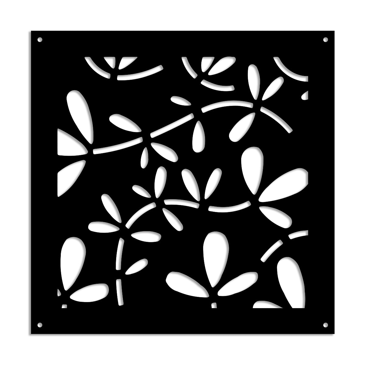 FLOREUS - Pannello in PVC traforato - Parasole Misura: 98x98 cm, Colore: nero