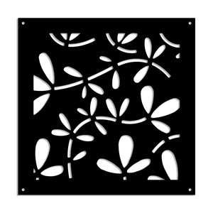 FLOREUS - Pannello in PVC traforato - Parasole Misura: 98x98 cm, Colore: nero