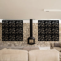 FLOREUS - Pannello in PVC traforato - Parasole Misura: 98x98 cm, Colore: nero