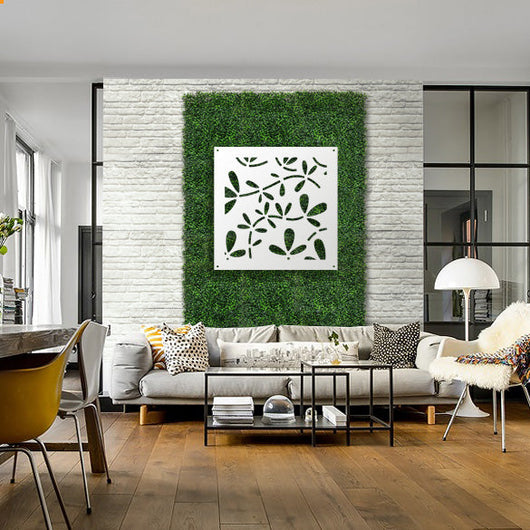 FLOREUS - Pannello in PVC traforato - Parasole Colore: bianco, Misura: 73x73 cm