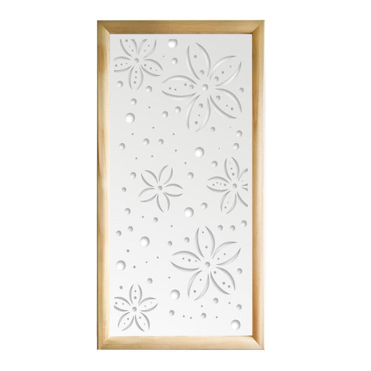 FLOWERS - Moduli Decorativi in Legno e PVC Colore: bianco, Misura: 73x148 cm