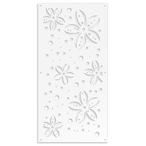 FLOWERS - Pannello in PVC traforato - Parasole Colore: bianco, Misura: 98x198 cm