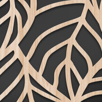 FOGLIE - Quadro arredo LASERCUT composito Legno e PVC Misura: 40x40 cm