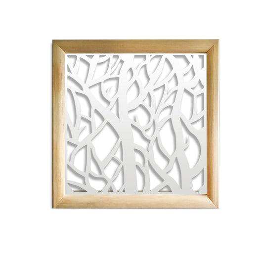 FORESTA  - Moduli Decorativi in Legno e PVC Colore: bianco, Misura: 73x73 cm