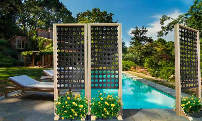 FORI PICCOLI - Separè  - Paravento modulabile - 70x190cm - in Legno e PVC Colore: nero