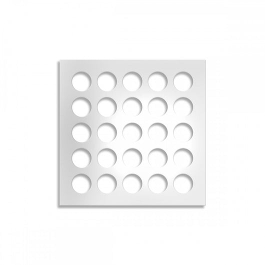 FORI-MEDI - Pannello in PVC traforato - Parasole Colore: bianco, Misura: 48x48 cm