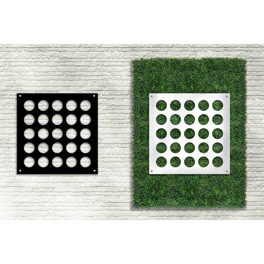 FORI-MEDI - Pannello in PVC traforato - Parasole Colore: bianco, Misura: 48x48 cm