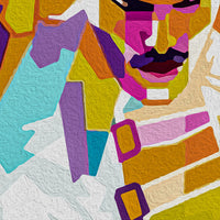 FREDDIE MERCURY - Quadro stampato su Canvas e montato su telaio in legno Misura: 100x140 cm