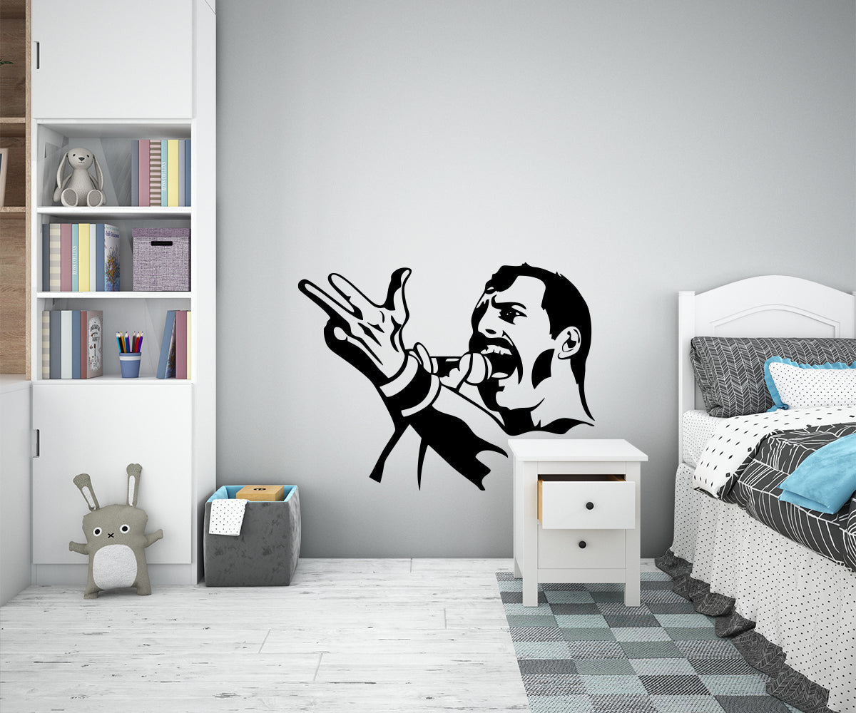 FREDDY - Adesivo murale wall sticker in vinile 55x65 cm Colore: nero