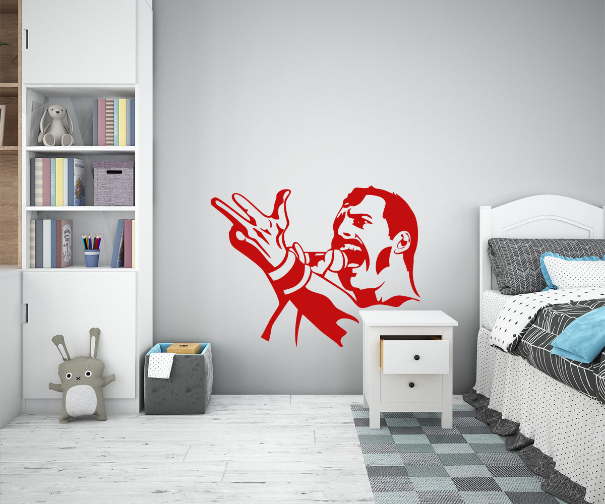 FREDDY - Adesivo murale wall sticker in vinile 55x65 cm Colore: Rosso