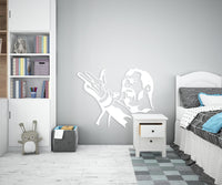 FREDDY - Adesivo murale wall sticker in vinile 55x65 cm Colore: bianco