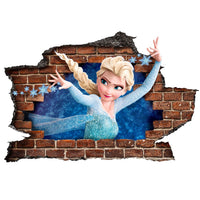 FROZEN - Adesivo murale parete 3D wall sticker camera bimbi Misura: 150x100 cm