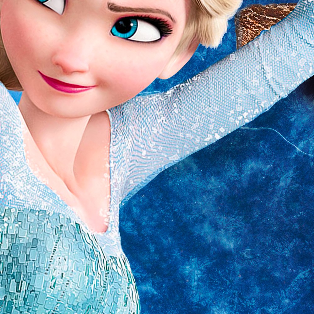 FROZEN - Adesivo murale parete 3D wall sticker camera bimbi Misura: 150x100 cm