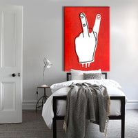 FUCK - WIN - Quadro stampato su Canvas e montato su telaio in legno Misura: 70x100 cm