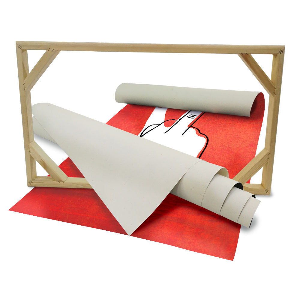 FUCK - WIN - Quadro stampato su Canvas e montato su telaio in legno Misura: 100x140 cm