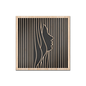 FUORI DALLE RIGHE - Quadro arredo LASERCUT composito Legno e PVC Misura: 40x40 cm