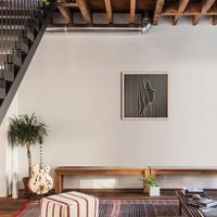 FUORI DALLE RIGHE - Quadro arredo LASERCUT composito Legno e PVC Misura: 60x60 cm