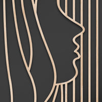 FUORI DALLE RIGHE - Quadro arredo LASERCUT composito Legno e PVC Misura: 60x60 cm