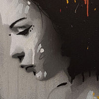 Geisha -  Quadro Canvas Contemporaneo su telaio in legno Misura: 50x70 cm