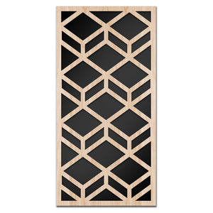 GEOMETRY - Quadro arredo LASERCUT composito Legno e PVC Misura: 70x140 cm
