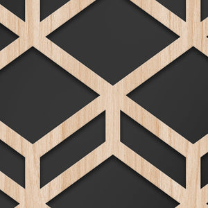 GEOMETRY - Quadro arredo LASERCUT composito Legno e PVC Misura: 50x100 cm