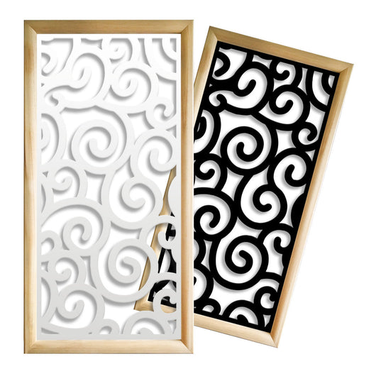 GHIRIGORI - Moduli Decorativi in Legno e PVC Misura: 73x148 cm, Colore: nero