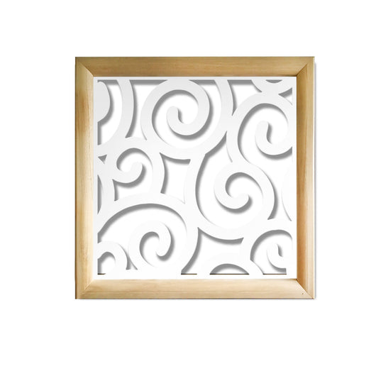 GHIRIGORI - Moduli Decorativi in Legno e PVC Misura: 48x48 cm, Colore: bianco