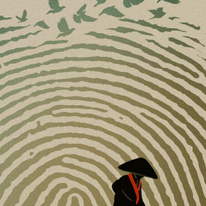 GIARDINO ZEN - Impronta - Quadro stampato su Tela e montato su telaio in legno Misura: 100x140 cm