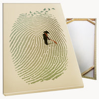 GIARDINO ZEN - Impronta - Quadro stampato su Tela e montato su telaio in legno Misura: 50x70 cm