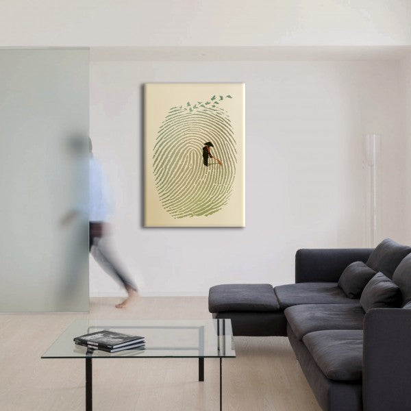 GIARDINO ZEN - Impronta - Quadro stampato su Tela e montato su telaio in legno Misura: 70x100 cm