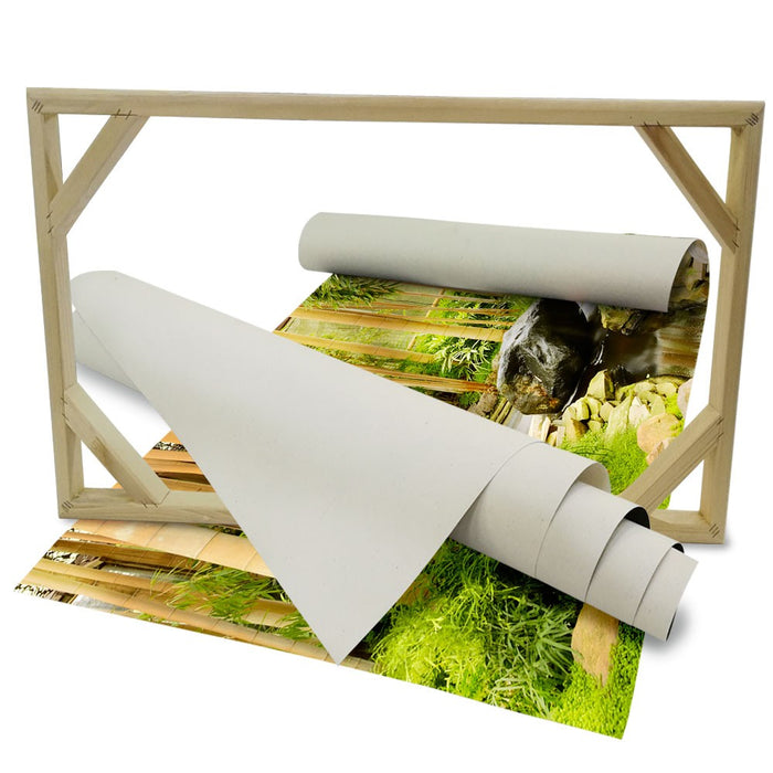 Giardino Zen di rilassamento - Quadro Canvas su telaio in legno Misura: 140x100 cm