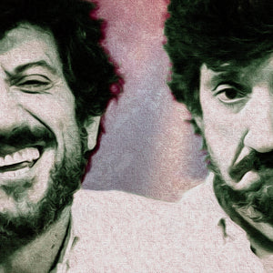 Gigi Proietti - Quadro stampa su Tela montata su telaio in legno Misura: 140x70 cm