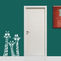 GIRAFFE COOL- Adesivo murale wall sticker in vinile 55x77 cm Colore: bianco